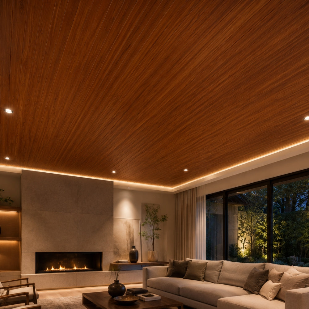 CIELO RASO DE PVC CAOBA 7MM X 20CM X 5.9M YS20-13