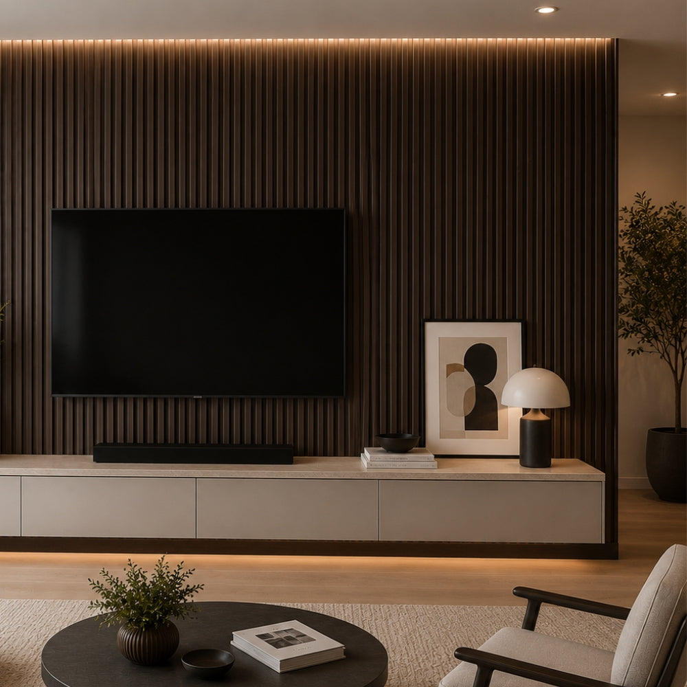 REVESTIMIENTO DE PARED DE WPC CAFE OSCURO 168 X 2800 X 24MM 6.3KG/M2