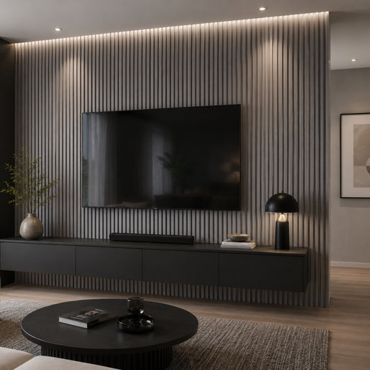 REVESTIMIENTO DE PARED DE WPC GRIS OSCURO 168 X 2800 X 24MM 6.3KG/M2
