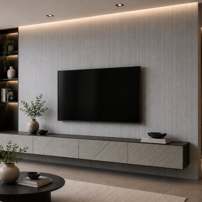 PANEL BAMBOO CHARCOAL WOOD VENEER - GRIS 1.22 X 2.44 M X 8 MM