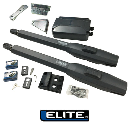 KIT DE BRAZOS PARA PUERTAS ABATIBLES 250KG O 2.5MTS DE CAPACIDAD ELITE