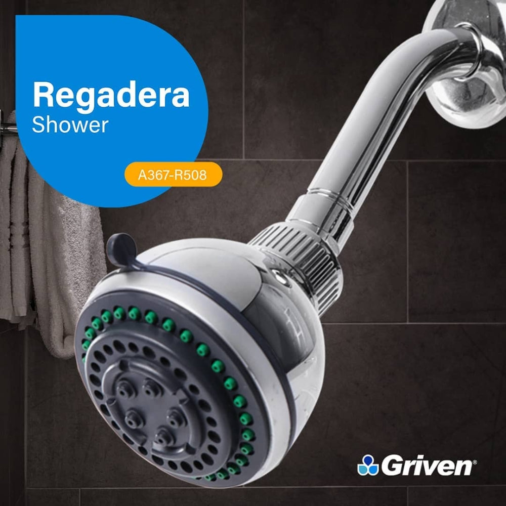 REGADERA PARA DUCHA 3 PULGADAS CON EXTENSION GRIVEN A367-R508