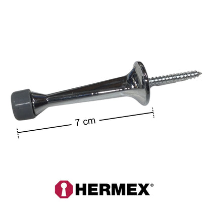 TOPE DE PUERTA TIPO  RECTO CROMADO HERMEX