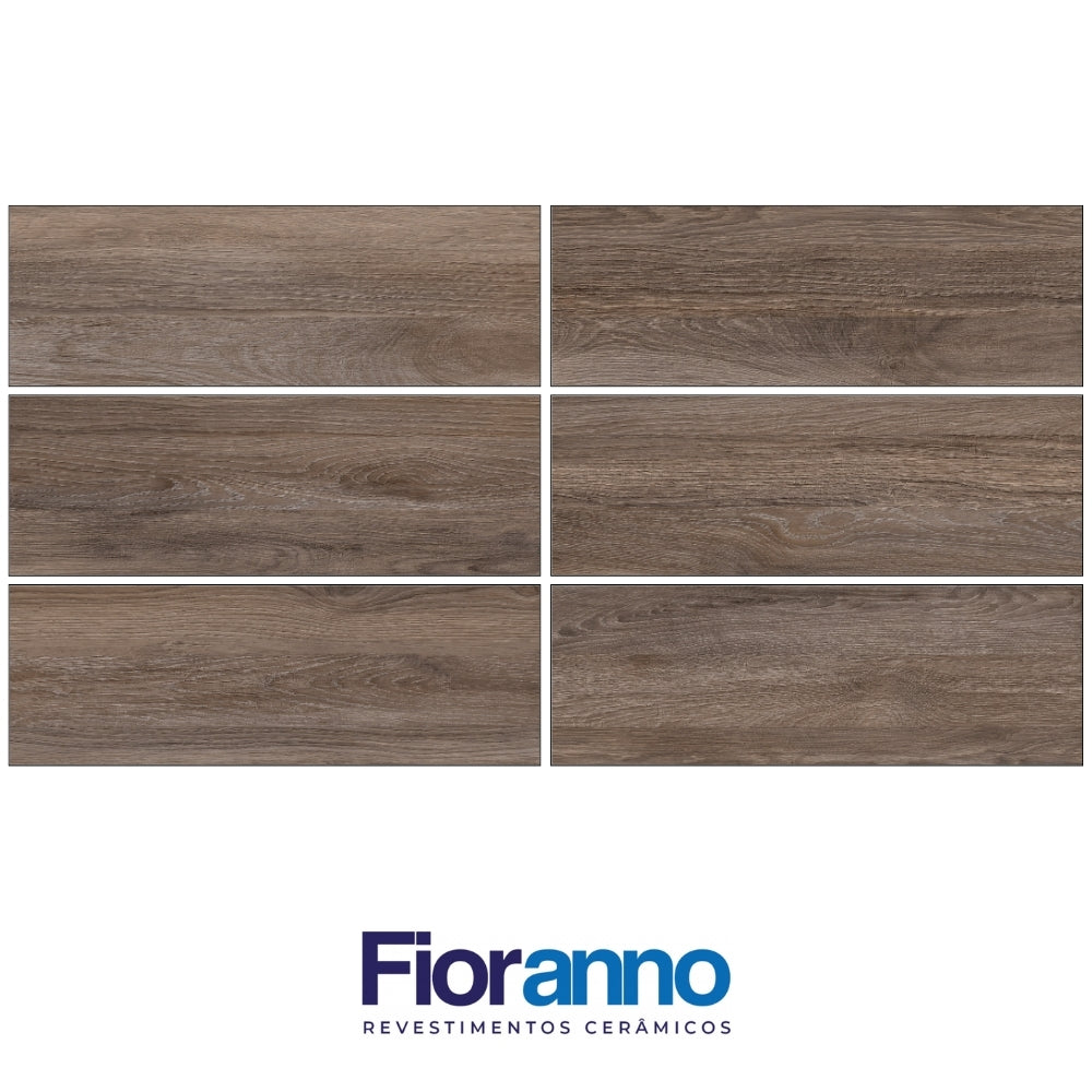 PISO DE CERAMICA TIPO MADERA FIORANNO BRAY PARK HABANA BROWN 20X60 CM 1.70M2 CAJA 19309
