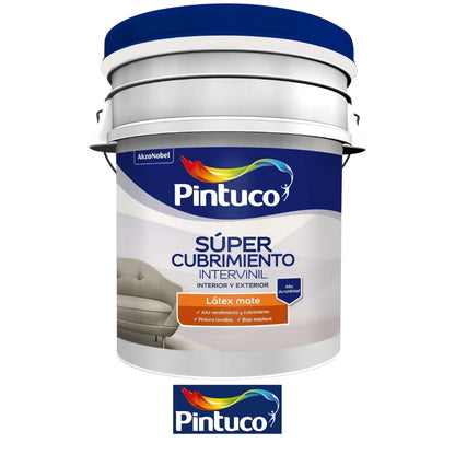 SUPER CUBRIMIENTO LATEX MATE BLANCO 5500 CANECA 5 GL (18.925L) 10376372 PINTUCO