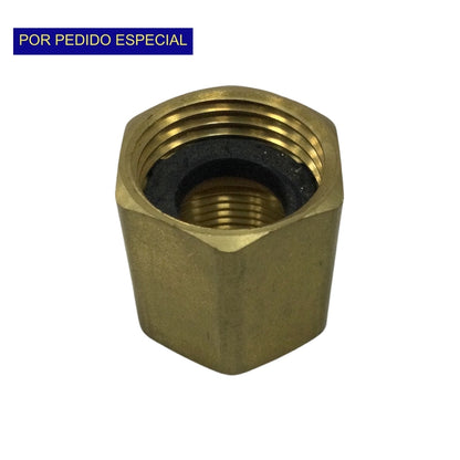 CONECTOR HEMBRA DOBLE 3/4 PULGADAS NPT X 3/4 PULGADAS NH LATON