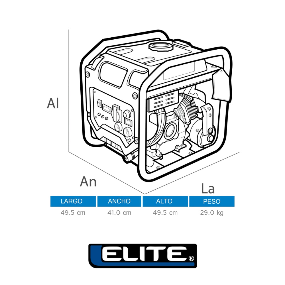 MOTOSOLDADOR DE GASOLINA ELITE 150 AMP, 1300W, 120V, ENC MANUAL