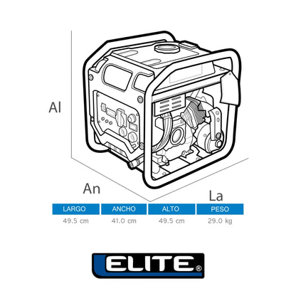 MOTOSOLDADOR DE GASOLINA ELITE 150 AMP, 1300W, 120V, ENC MANUAL
