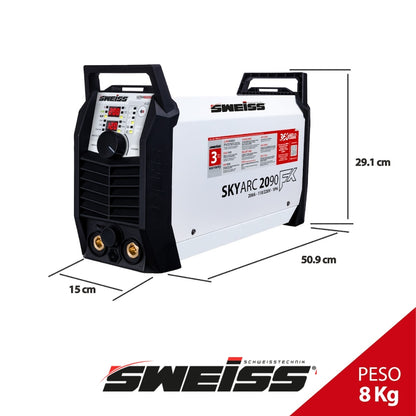 SOLDADOR INVERSOR SWEISS SKYARC 2090 FX HEAVY DUTY 200A ULTRACONNECT 110/220V