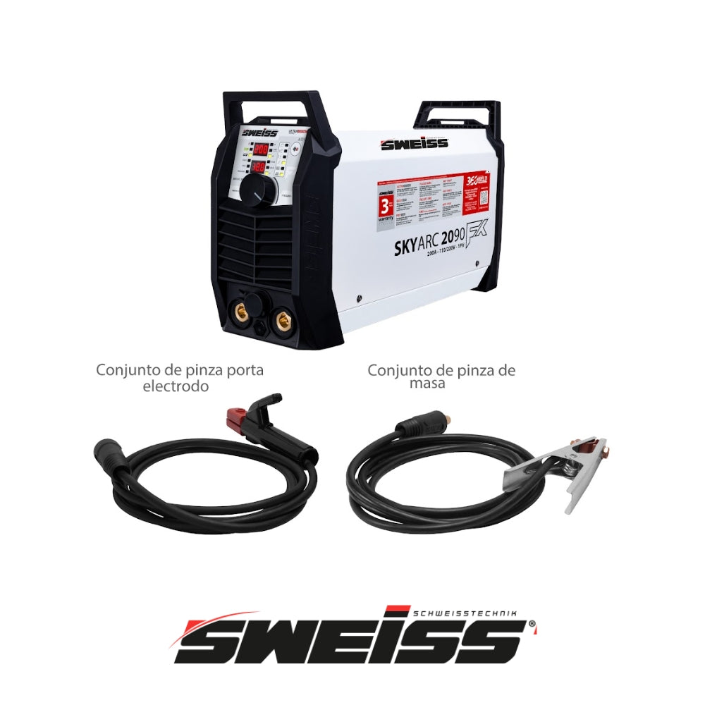 SOLDADOR INVERSOR SWEISS SKYARC 2090 FX HEAVY DUTY 200A ULTRACONNECT 110/220V