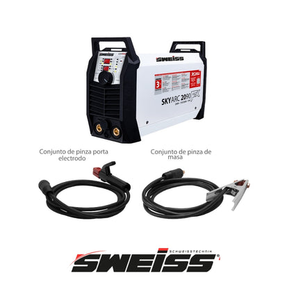 SOLDADOR INVERSOR SWEISS SKYARC 2090 FX HEAVY DUTY 200A ULTRACONNECT 110/220V
