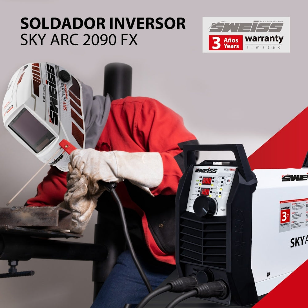 SOLDADOR INVERSOR SWEISS SKYARC 2090 FX HEAVY DUTY 200A ULTRACONNECT 110/220V