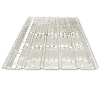 LAMINA DE POLICARBONATO TRANSPARENTE PARA TECHO CORRUGACION F2 1.057M X 2.44M (42 PULGADAS X  8 PIES) PALRAM