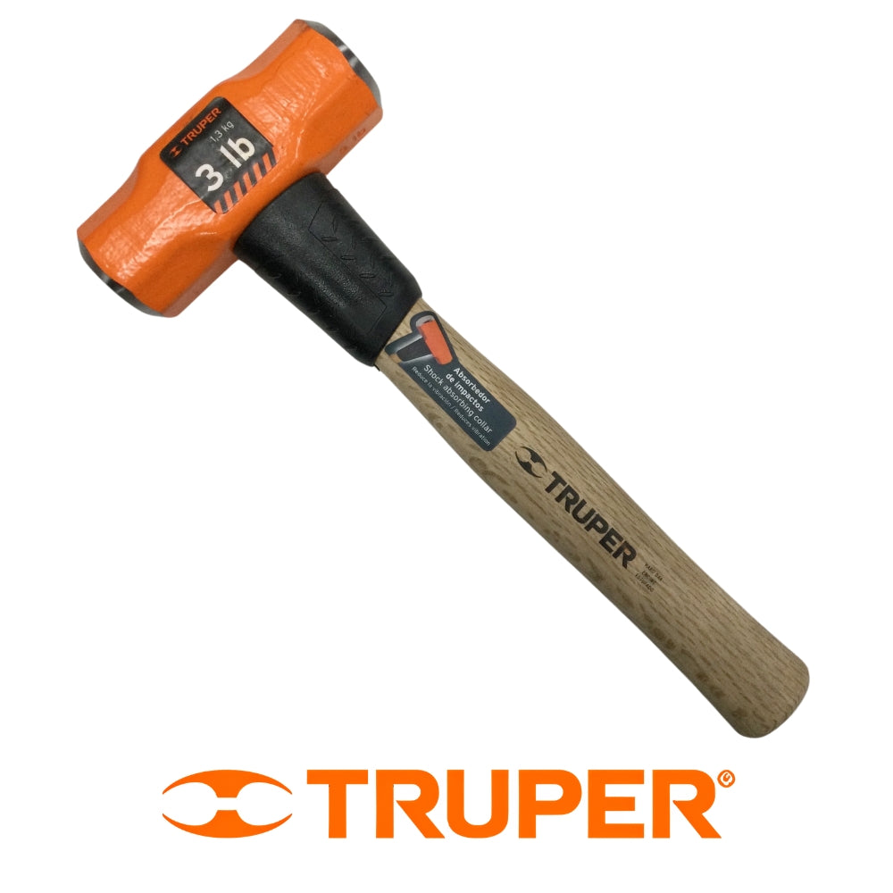 MAZO  DE 3 LIBRAS  CON MANGO PROTECTOR TERMOPLASTIC TRUPER