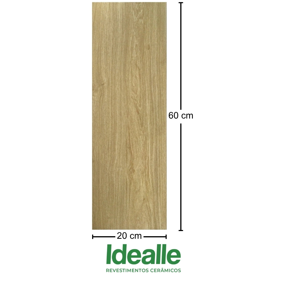 PISO DE CERAMICA TIPO MADERA IDEALLE SUGAR BLONDE 20X60 CM 1.70M2 CAJA 29309