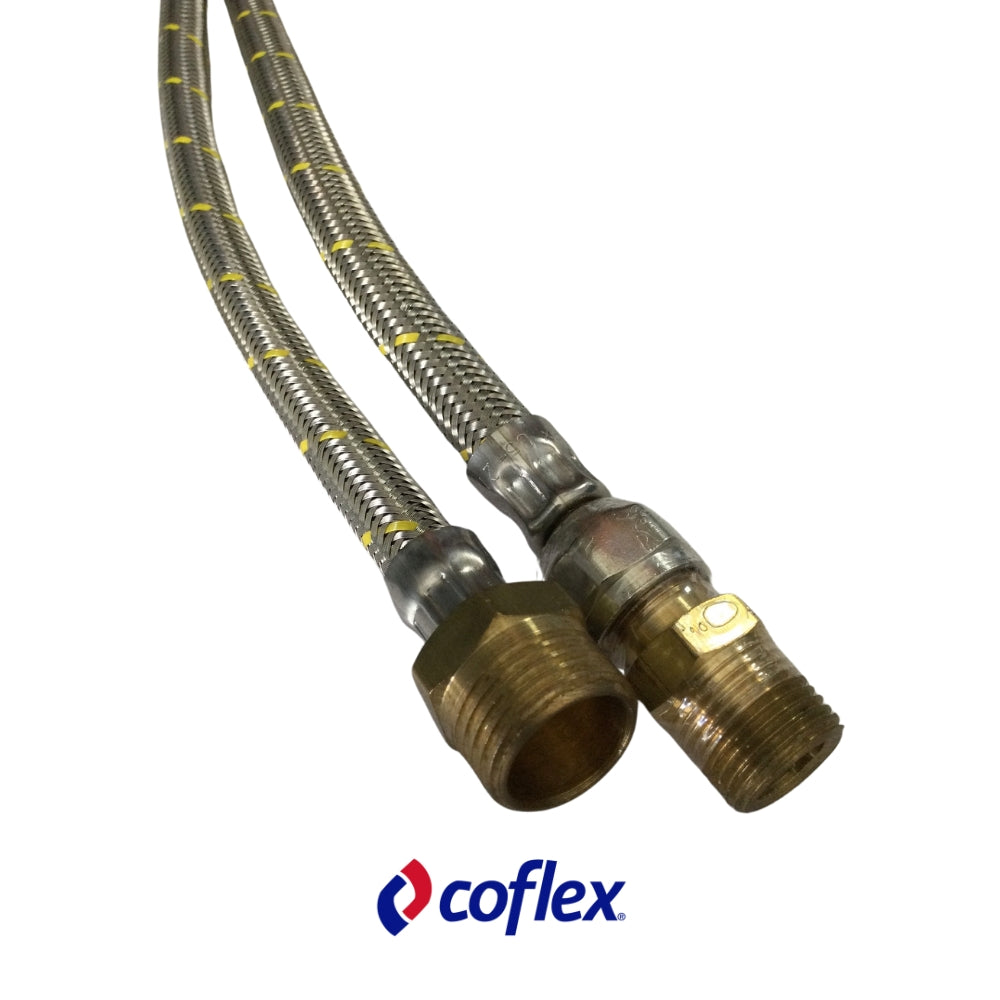 MANGUERA PARA GAS 1/2 PULGADASM X 3/8 PULGADAS FLARE X100CM EAG-G100