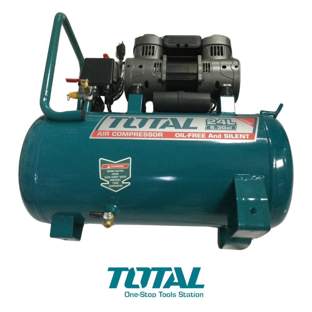 COMPRESOR DE AIRE TOTAL 24L 1.5 HP SIN ACEITE TOTAL UTCS1110242