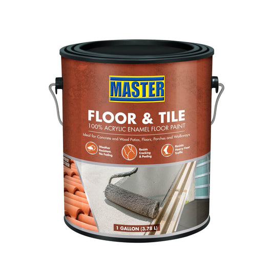 PINTURA PARA PISOS Y TEJAS ACRILICA, ANTI RESBALANTE ROJO GL VV0974P MASTER