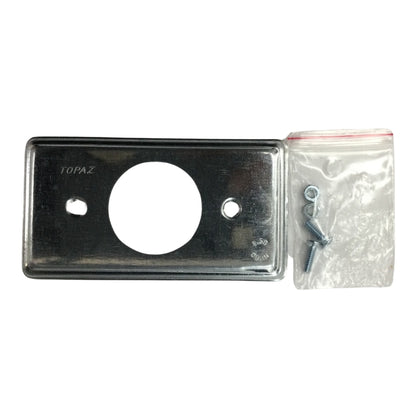 TAPA TOMACORRIENTE SENCILLO METAL 2 PULGADAS X 4 PULGADAS