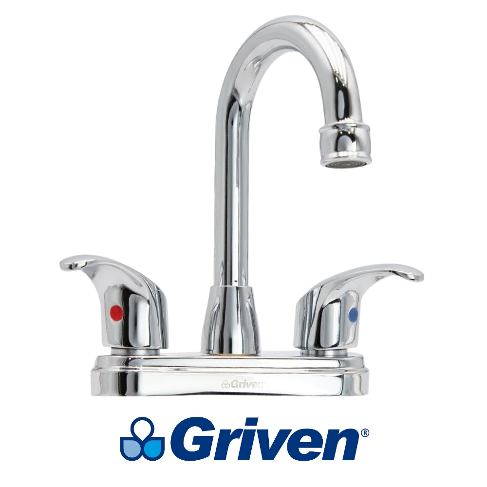 LLAVE DOBLE DE LAVAMANOS CUELLO TIPO BAR GRIVEN GV-CF-1A
