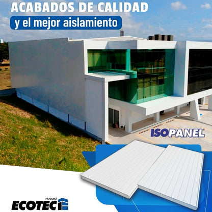 ISOPANEL (PARED/SECRET FIX FACHADA) 100MM COLOR B/B D=12 KG/M3