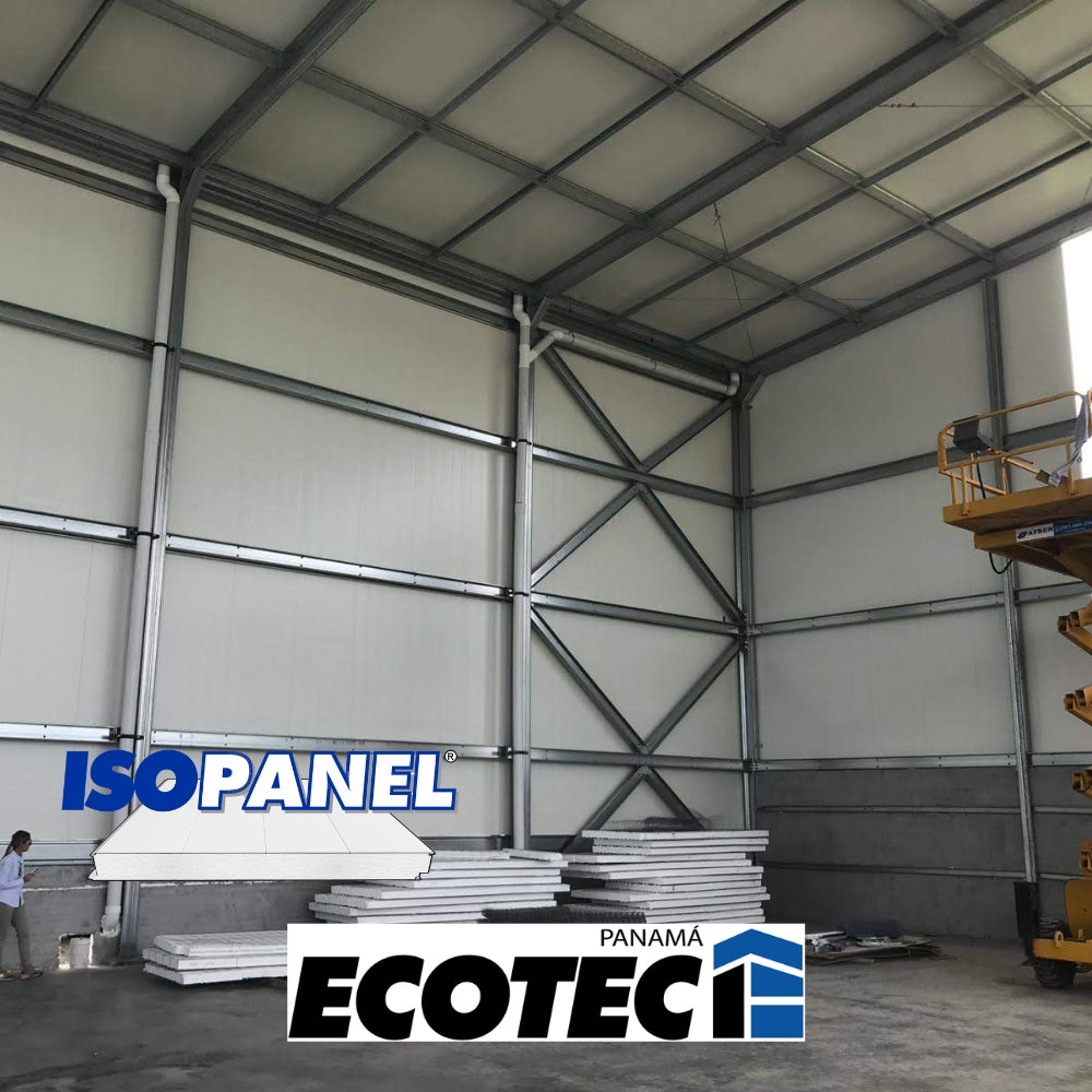 ISOPANEL (PARED/SECRET FIX FACHADA) 100MM COLOR B/B D=12 KG/M3