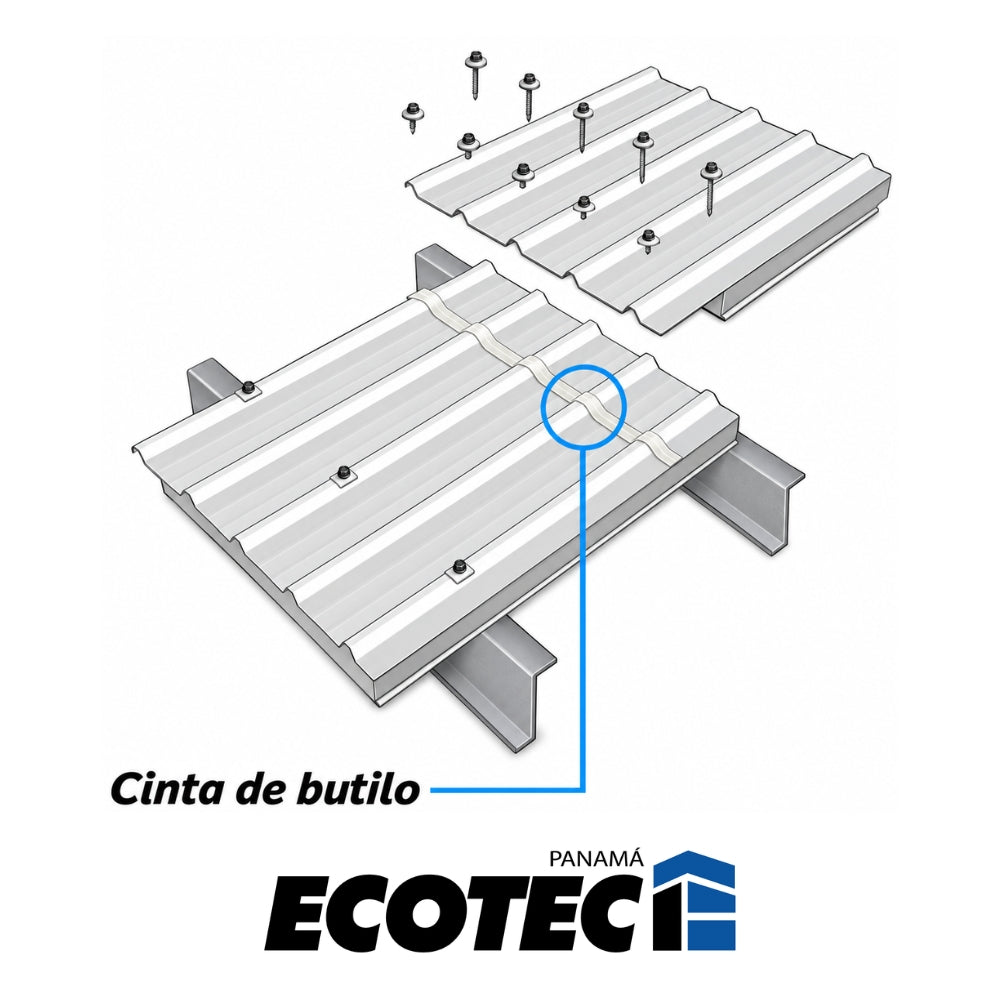 CINTA DE BUTILO BLANCO 25.4MM X 13.7M
