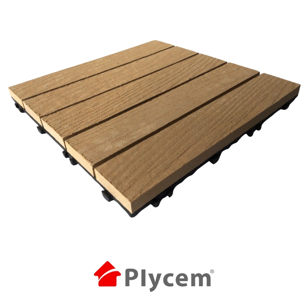 DECK MODULAR  PLYCEM MADERA 30CM X 30CM X 14MM PQT 6 UNI. (0.54M2) 1330392