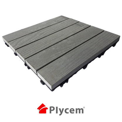DECK MODULAR PLYCEM GRIS  GRAFITO 30CM X 30CM X 14MM PQT 6 UNI. (0.54M2) 1330393