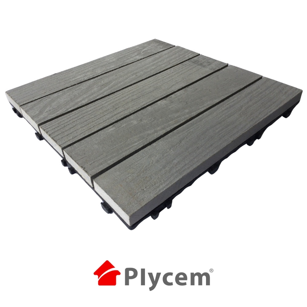 DECK MODULAR PLYCEM GRIS  GRAFITO 30CM X 30CM X 14MM PQT 6 UNI. (0.54M2) 1330393