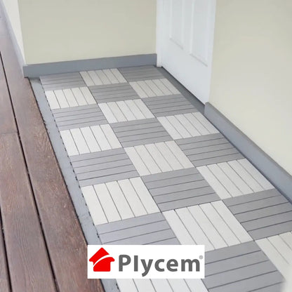 DECK MODULAR PLYCEM GRIS  GRAFITO 30CM X 30CM X 14MM PQT 6 UNI. (0.54M2) 1330393