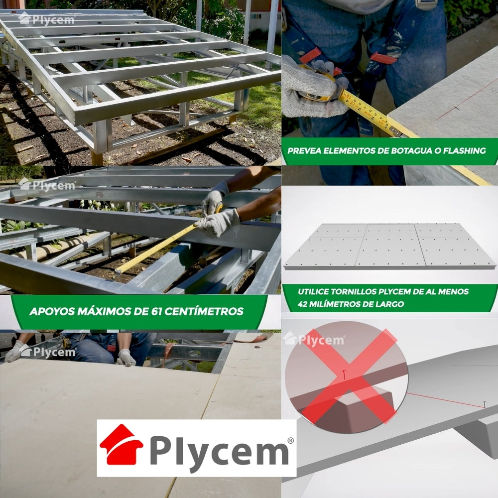 PLYSTONE PARA BASE DE TECHO 4 PIES X 8 PIES 17MM PLYCEM 960145