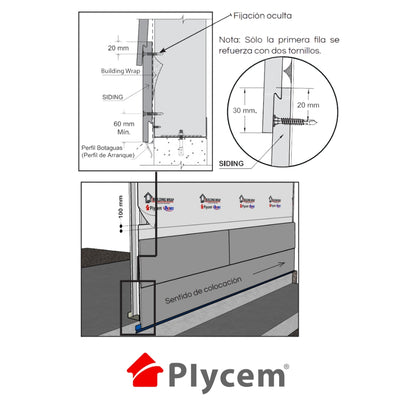 PLYCEM SIDING TRASLAPE JASPE/VETAS 10 PULGADAS X 8 PIES X 14MM 960170