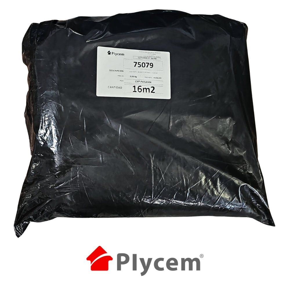 PLYCEM ROLLO GEOTEXTIL NO TEJIDO 4 MTS X 4 MTS (16M2)