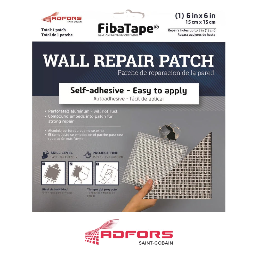 PARCHE DE 6 IN PARA REPARAR GYPSUM SAINT GOBAIN