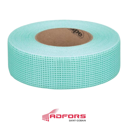 CINTA AUTO ADHESIVA DE FIBERGLASS 1-7/8 IN X 300' VERDE PARA GYPSUM FIBA TAPE