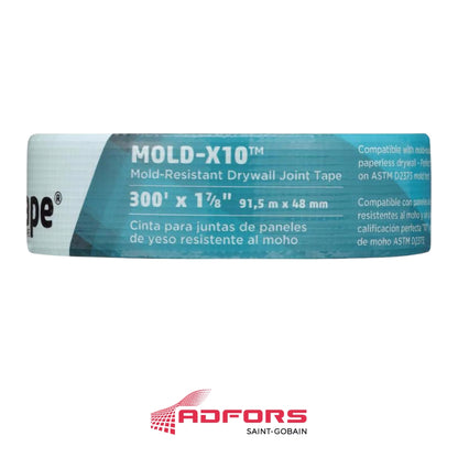 CINTA AUTO ADHESIVA DE FIBERGLASS 1-7/8 IN X 300' VERDE PARA GYPSUM FIBA TAPE