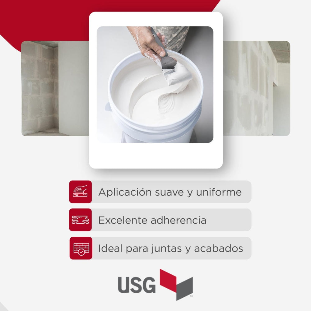 PASTA DE GYPSUM ULTRAMIX TANQUE 4GL / 22.5KG TAPA NEGRA USG
