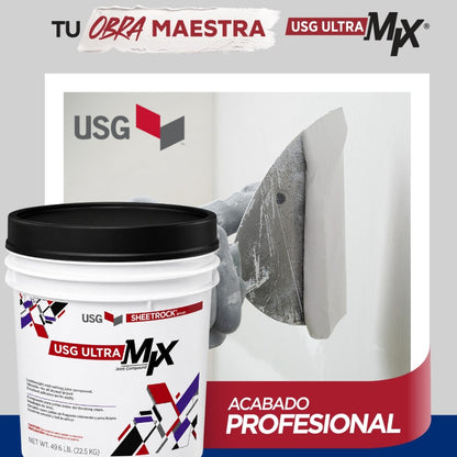 PASTA DE GYPSUM ULTRAMIX TANQUE 4GL / 22.5KG TAPA NEGRA USG