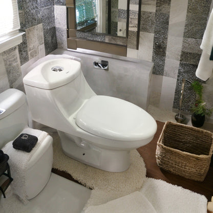 INODORO UNA PIEZA ELONGADO COLOR BLANCO BALTIC OCEANUS SR-1001