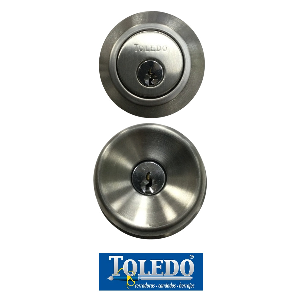 CERRADURA TOLEDO COMBO MALAGA LLAVE / MARIPOSA ACERO INOXIDABLE