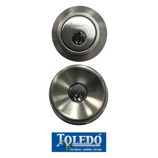 CERRADURA TOLEDO COMBO MALAGA LLAVE / MARIPOSA ACERO INOXIDABLE