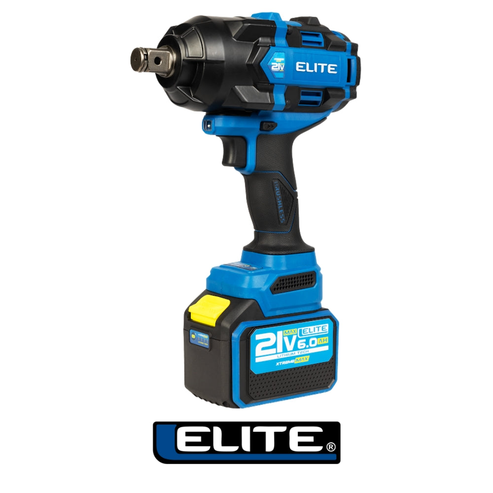 KIT LLAVE DE IMPACTO INALÁMBRICA 21V SIN ESCOBILLAS CUADRANTE 3/4 IN 1500W 1800Nm 2200BPM INCLUYE 1 BATERÍA 6AH, CARGADOR