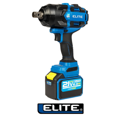 KIT LLAVE DE IMPACTO INALÁMBRICA 21V SIN ESCOBILLAS CUADRANTE 3/4 IN 1500W 1800Nm 2200BPM INCLUYE 1 BATERÍA 6AH, CARGADOR