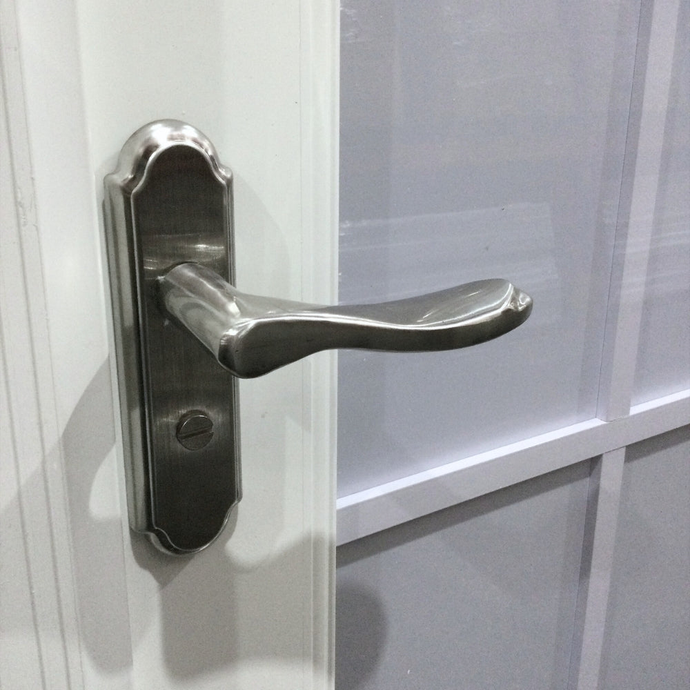PUERTAS UPVC 2X7 CON MARCO 75MM BLANCO DERECHO PLG01 CON BISAGRAS Y CERRADURA