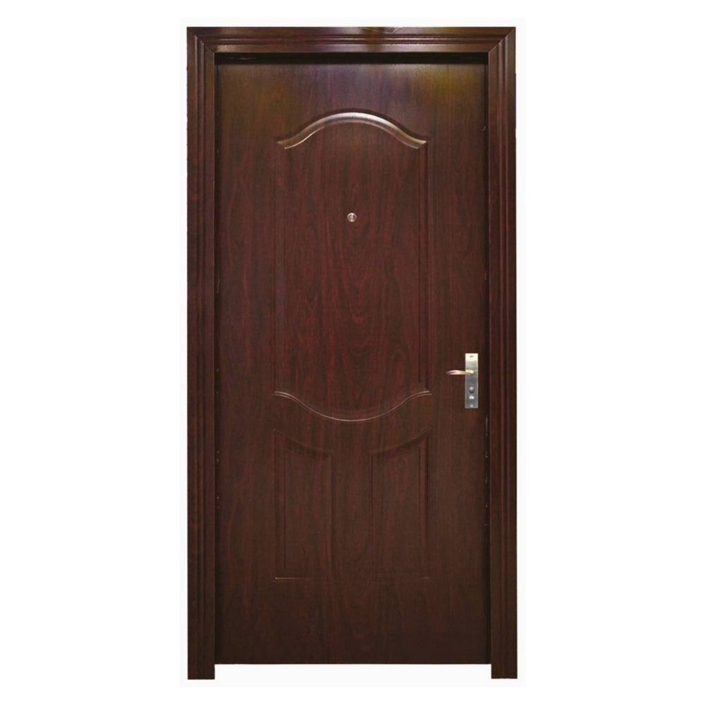 PUERTA MULTIPUNTOS GALVANIZADA 3 PANELES 3 PIES X 7 PIES  ACABADO MADERA IZQUIERDA SECURE