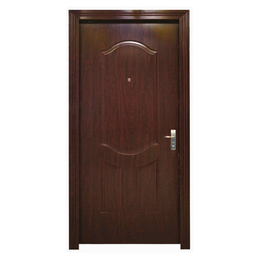 PUERTA MULTIPUNTOS GALVANIZADA 3 PANELES 3 PIES X 7 PIES  ACABADO MADERA IZQUIERDA SECURE