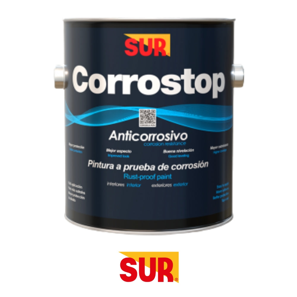 PINTURA ANTICORROSIVA SUR CORROSTOP GRIS OSCURO GALON