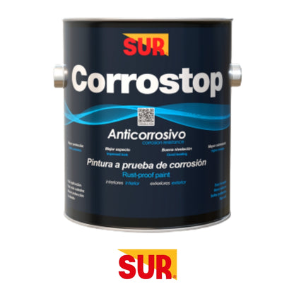 PINTURA ANTICORROSIVA SUR CORROSTOP GRIS OSCURO GALON