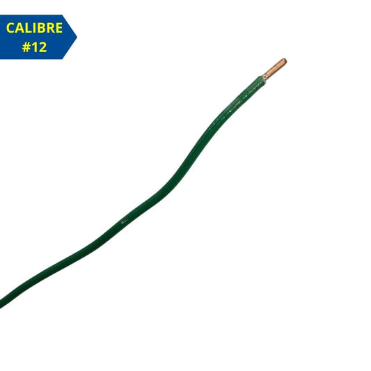 ALAMBRE SOLIDO THHN #12AWG VERDE